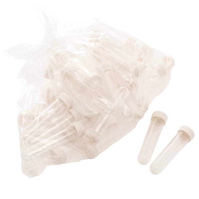 Vials Clear Premium Large 18mL with Cap Pack 50 (9.5cmH)