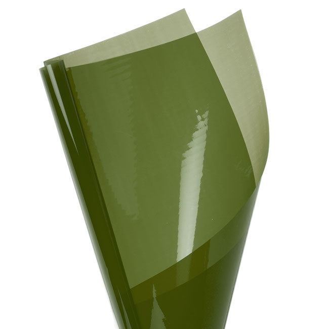 Coloured Cellophane 40 micron Moss (50x70cm) Pack 150