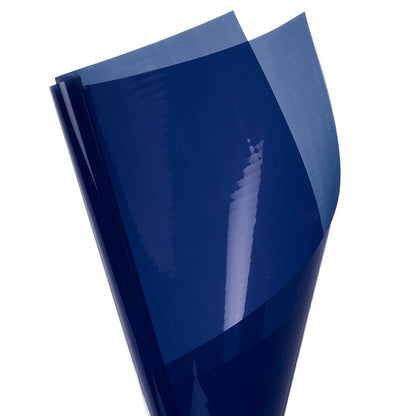 Coloured Cellophane 40 micron Navy Blue (50x70cm) Pack 150