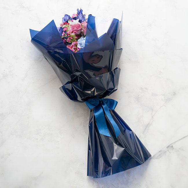 Coloured Cellophane 40 micron Navy Blue (50x70cm) Pack 150