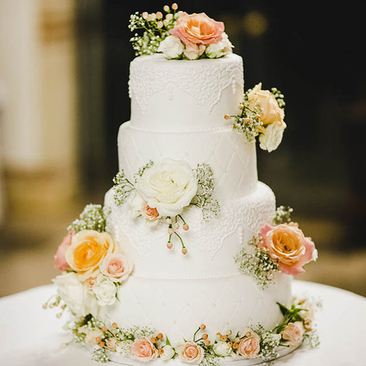 Floral Spike for Cake White Pack 12 (8mmDx70mmH)