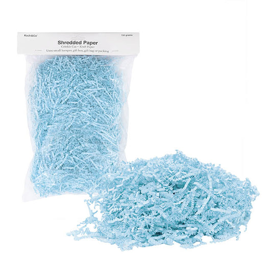 Premium Shredded Paper Filler Crinkle Cut Blue 150gm Bag
