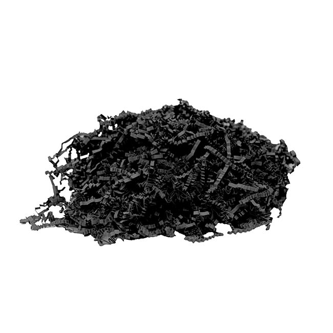 Premium Shredded Paper Filler Crinkle Cut Black 150gram Bag