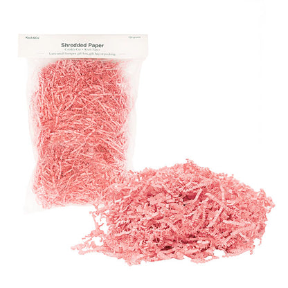 Premium Shredded Paper Filler Crinkle Cut Pink 150gm Bag