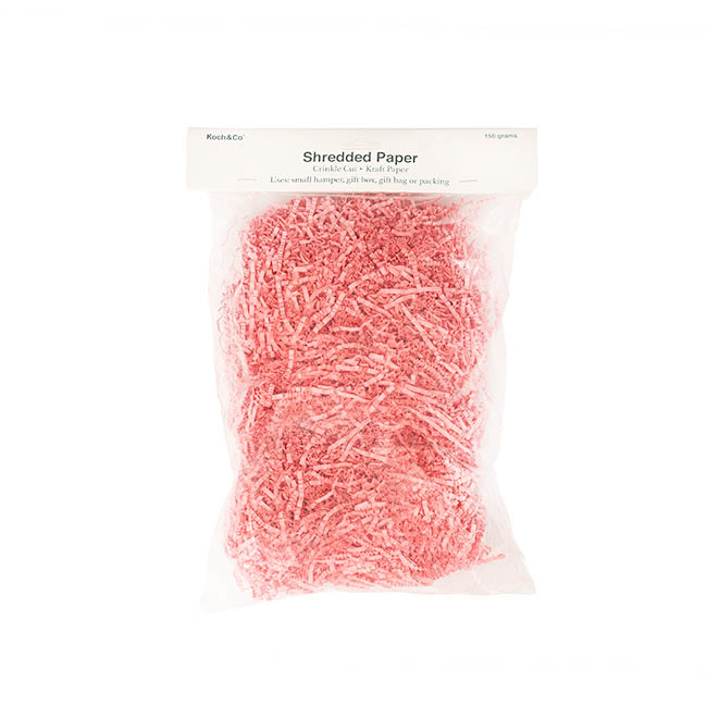Premium Shredded Paper Filler Crinkle Cut Pink 150gm Bag