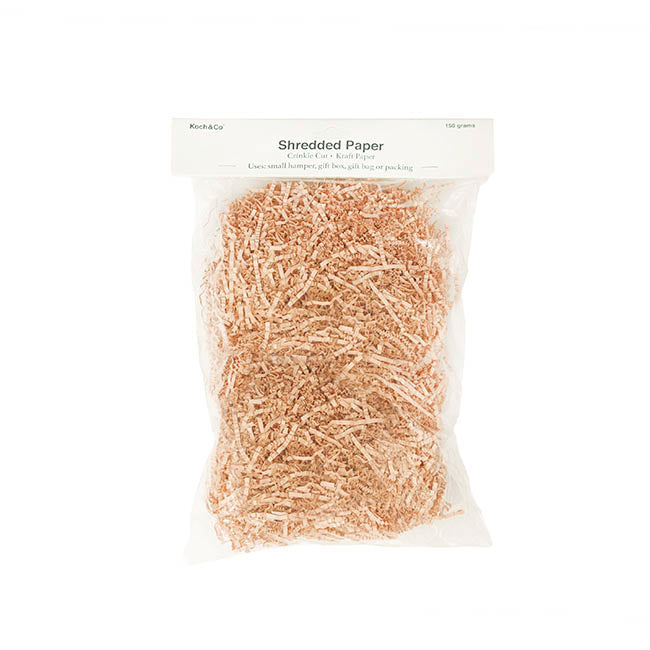 Premium Shredded Paper Filler Crinkle Cut Brown 150gram Bag