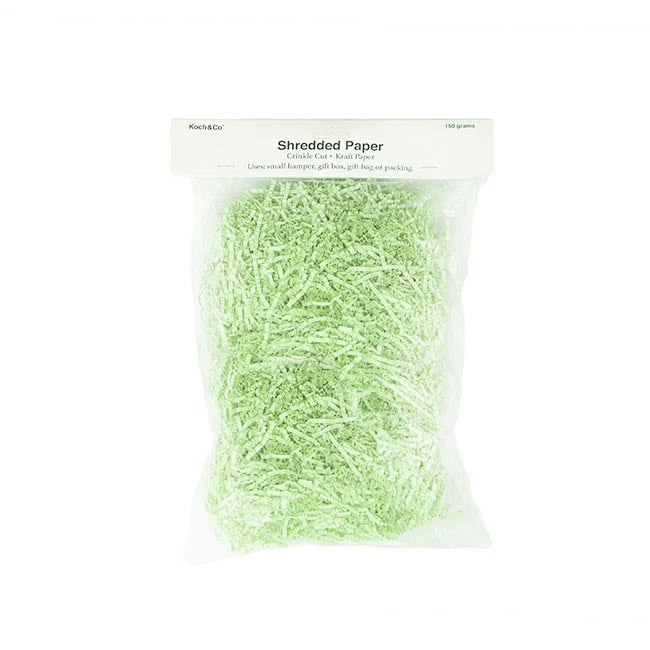 Premium Shredded Paper Filler Crinkle Cut Mint 150gram Bag
