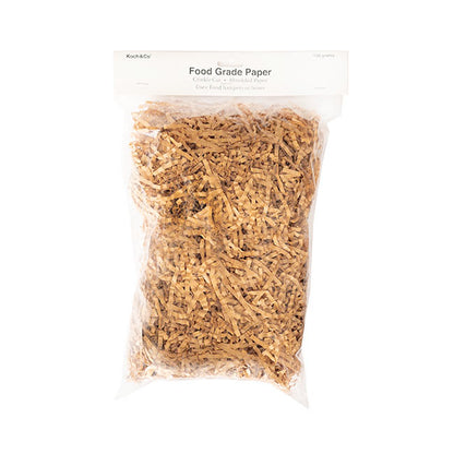 Shredded Paper Food Grade 4mm Kraft Brown 150gram Mini Bag