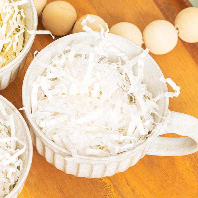 Shredded Paper Food Grade 4mm White 150gram Mini Bag