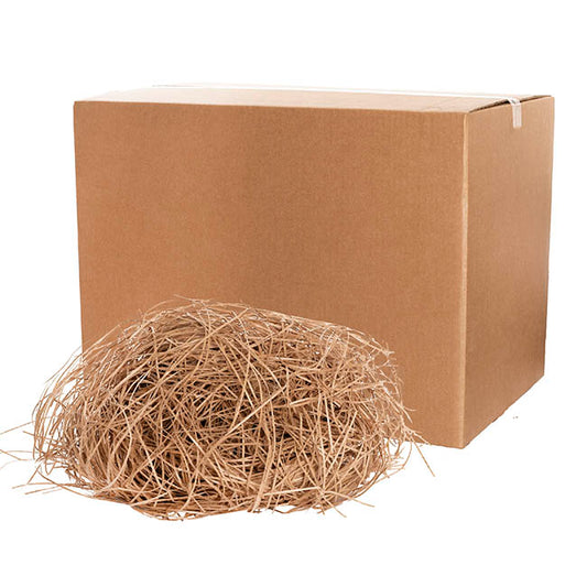 Recycled Shredded Paper Straight Cut 2mm Brown Kraft 3kg Box
