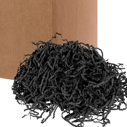 Premium Shredded Paper Filler Crinkle Cut Black 5kg Box