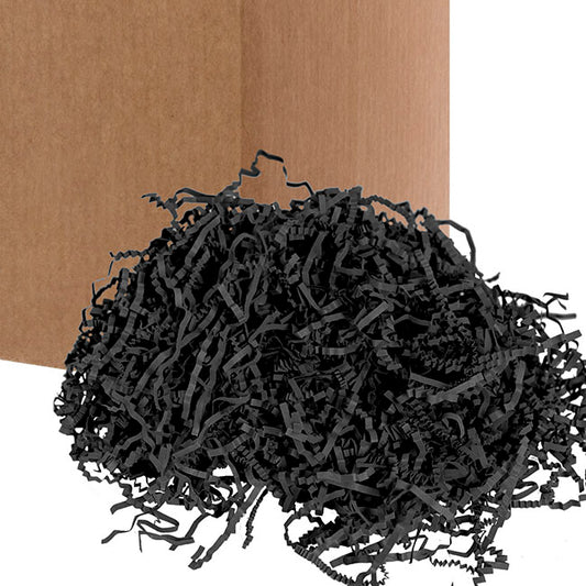 Premium Shredded Paper Filler Crinkle Cut Black 5kg Box