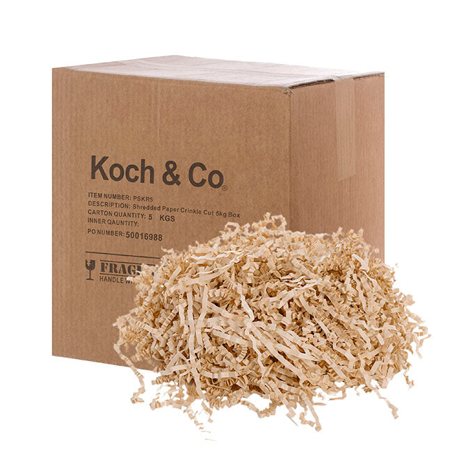 Premium Shredded Paper Filler Crinkle Cut BrownKraft 5kg Box