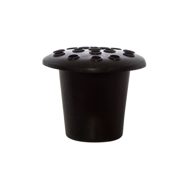 Cemetery Vase Black (13TDx7BDx10cmH) Black Lid