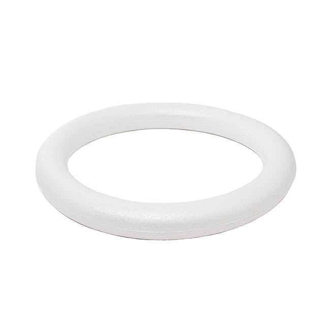 Polystyrene Wreath Full Round Edge (19Dx3cm) Pack 2
