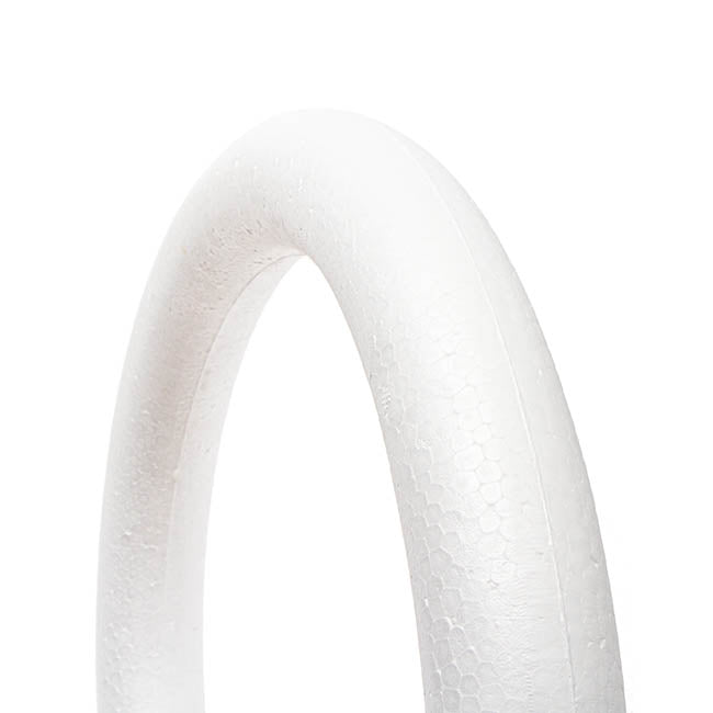 Polystyrene Wreath Full Round Edge (19Dx3cm) Pack 2