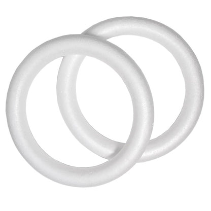 Polystyrene Wreath Full Round Edge (35Dx4.5cm) Pack 2