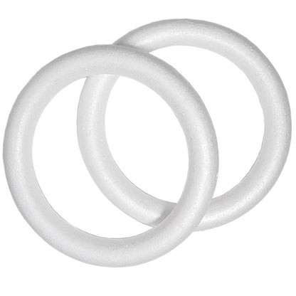 Polystyrene Wreath Full Round Edge (40Dx5cm) Pack 2