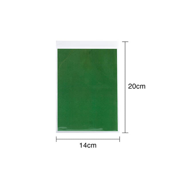 Resealable Press Seal Cello Bag Clear PK 100 (14Wx20cmH)