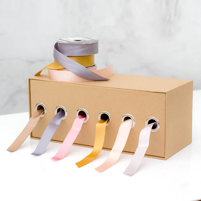 Ribbon Dispenser Box Natural (36x15x15cmH)
