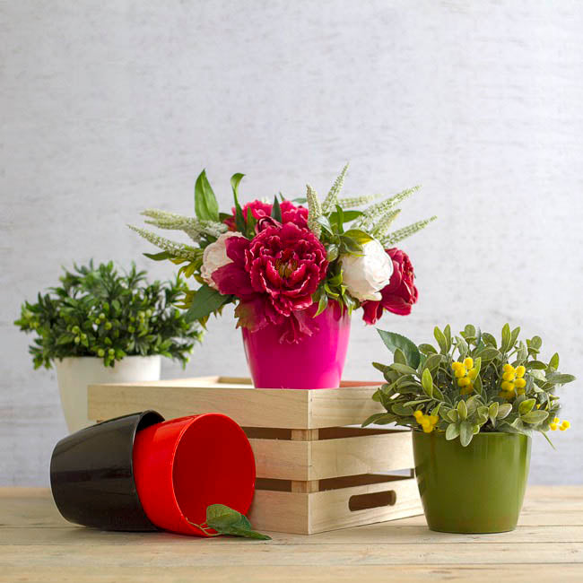 Regal Pot 13.5Dx11.5cmH Hot Pink