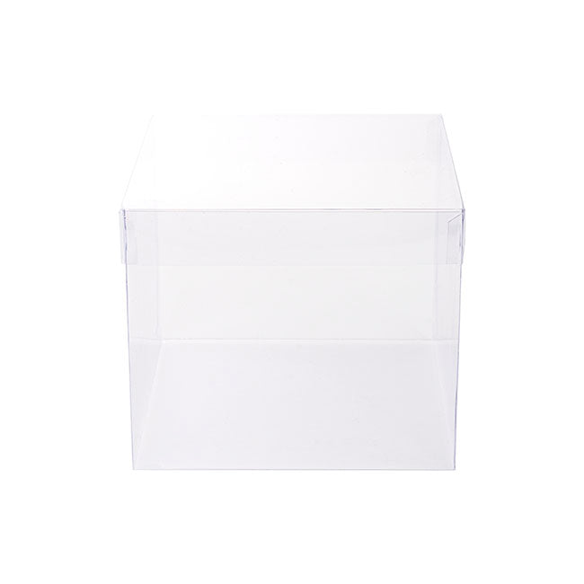 Cello Acetate PVC Corsage Box (14x14x12cmH) Square Clear