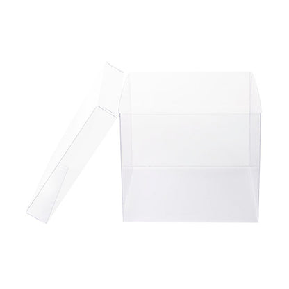Cello Acetate PVC Corsage Box (14x14x12cmH) Square Clear