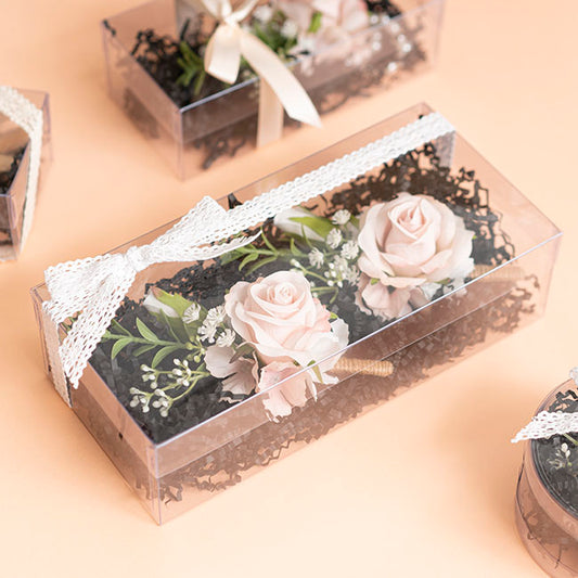 Cello Acetate PVC Corsage Box (11x23x7cmH) Rctang 2 Pk Clear