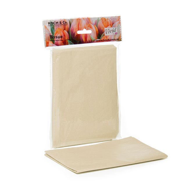 Tissue Paper Mini Pack 24 Acid Free 17gsm Vanilla (50x75cm)