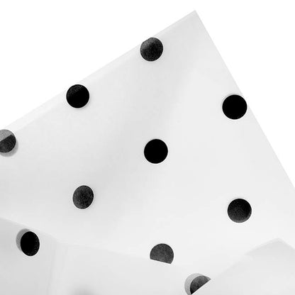Tissue Paper Inspo Black Spots Pk100 17gsm White (50x75cm)