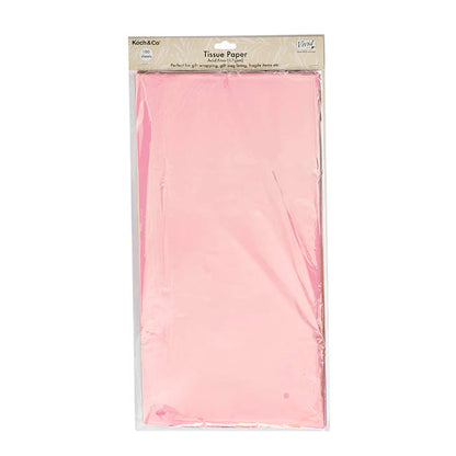 Tissue Paper Pack 100 Acid Free 17gsm Light Pink (50x75cm)