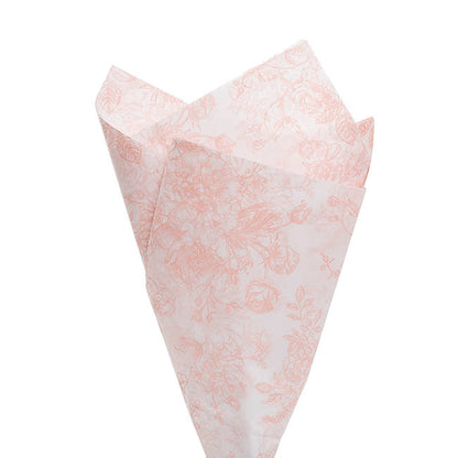 Tissue Paper Inspo Florals Pk100 21gsm Pink White (50x75cm)