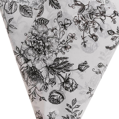 Tissue Paper Inspo Florals Pk100 21gsm Black White(50x75cm)