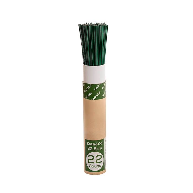 Green Florist Wire 22.5cm (9 inch) 22 Gauge 1kg Tube