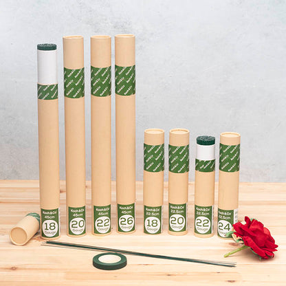 Green Florist Wire 22.5cm (9 inch) 24 Gauge 1kg Tube