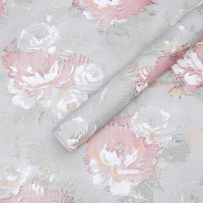 Textura Blooms Floral Paper 80gsm Grey Pack 30 (50x60cm)