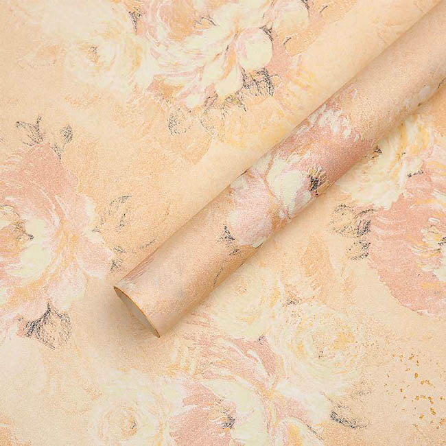 Textura Blooms Floral Paper 80gsm Peach Pack 30 (50x60cm)