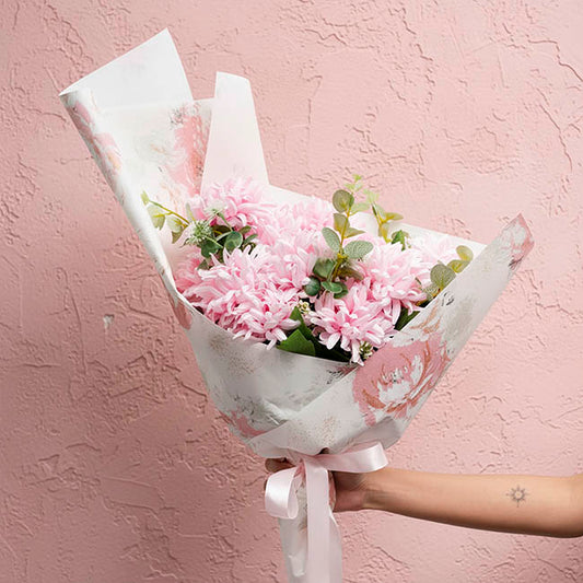 Textura Blooms Floral Paper 80gsm White Pack 30 (50x60cm)