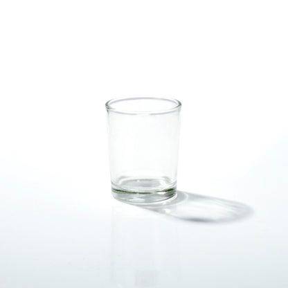 Glass Votive Candle Holder Cylinder Clear (5x6cmH)