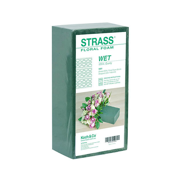 Strass IDEAL Oasis Single Brick Wet Floral Foam (23x11x8cmH)