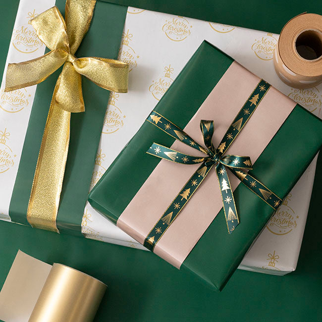 Wrapping Narrow Roll Solid Gloss Dark Green (10cmx25m)