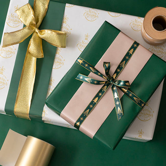 Wrapping Narrow Roll Solid Gloss Dark Green (10cmx25m)