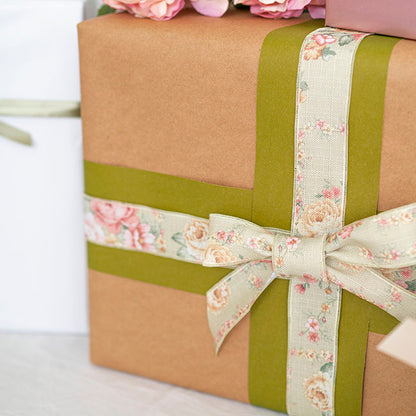 Wrapping Narrow Roll Solid Kraft Moss (10cmx25m)