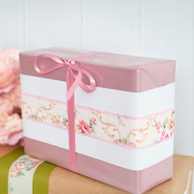 Wrapping Narrow Roll Solid Gloss White (10cmx25m)