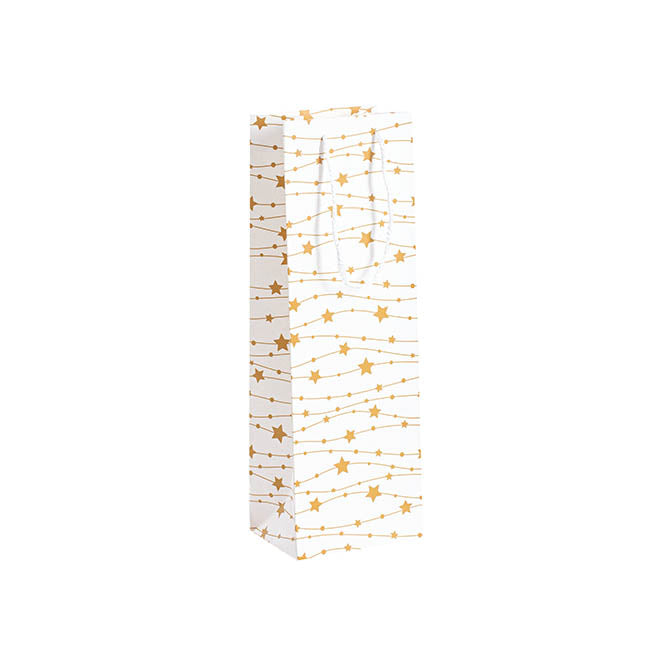 Wine Bag Single Bottle Pack 5 Stars White G (12.5x8x36cmH)