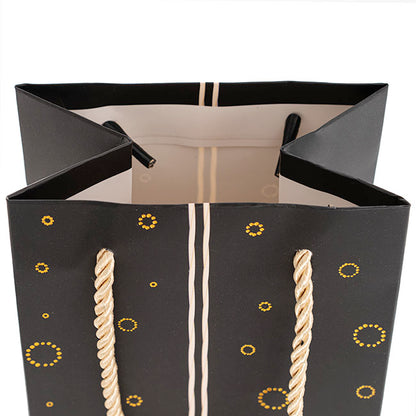 Wine Bag Single Bottle Pack 5 Gift Design Black (12x9x35cmH)
