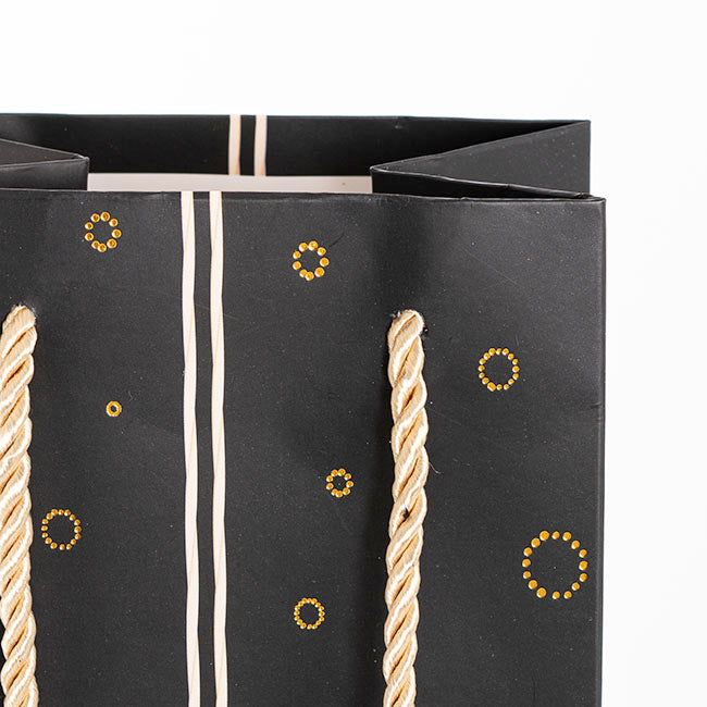 Wine Bag Single Bottle Pack 5 Gift Design Black (12x9x35cmH)