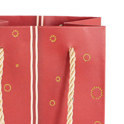 Wine Bag Single Bottle Pack 5 Gift Design Red (12x9x35cmH)