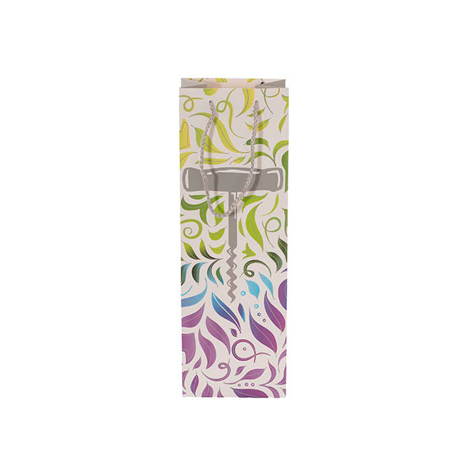Wine Bag Single Bottle Pack 5 Corkscrew Silver (12x9x35cmH)