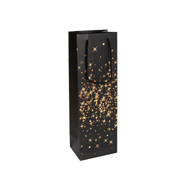 Wine Bag Single Bottle Pack 5 Galaxy Black (12x9x35cmH)